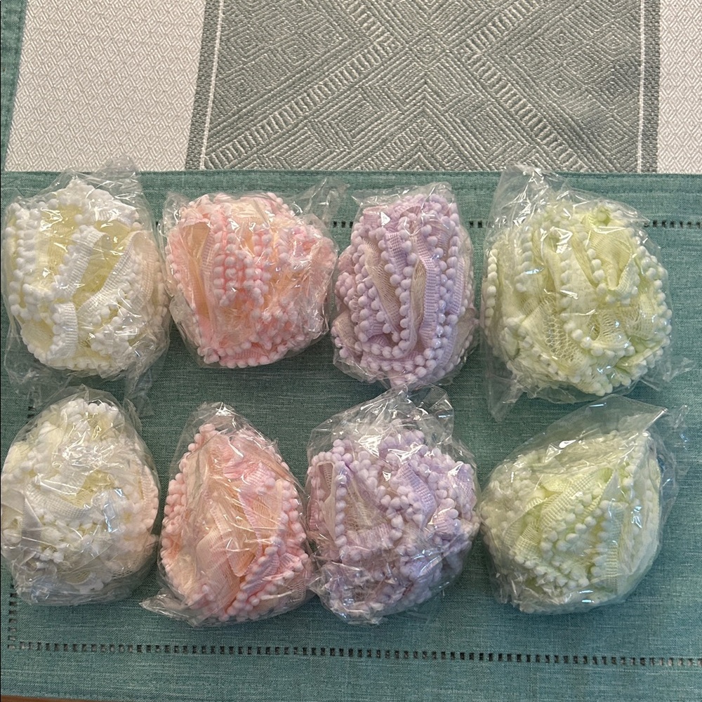 Shower Scrubbies, set of 8